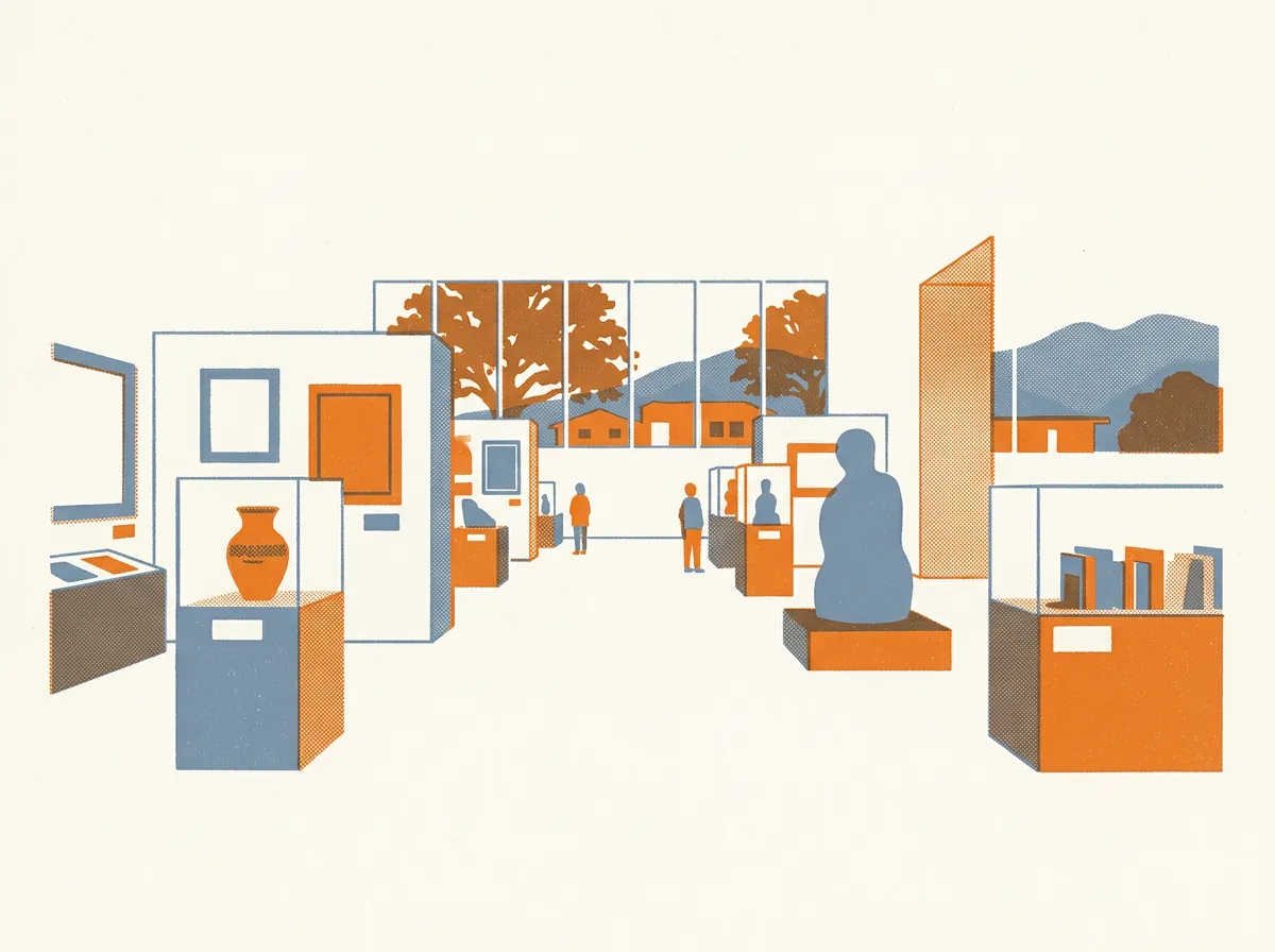 Illustration of museums in Oakland