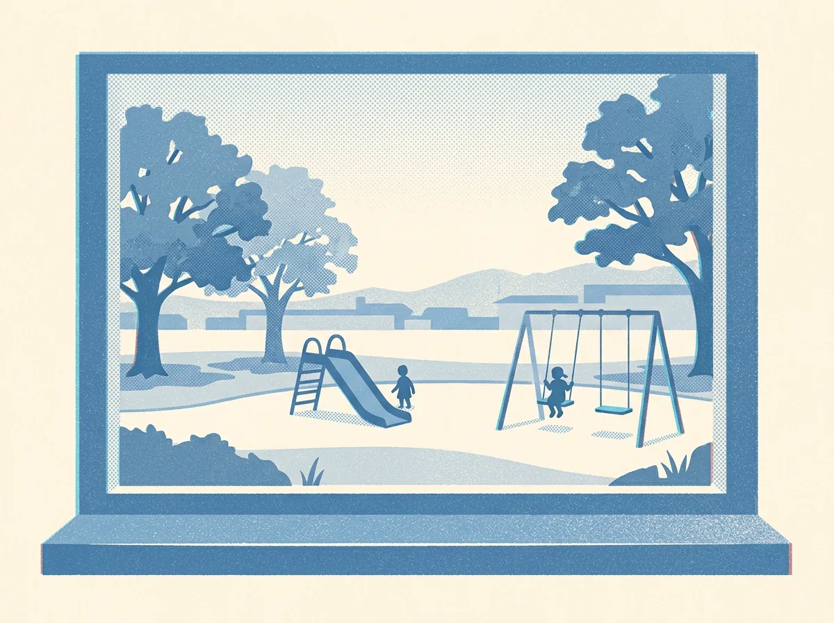 Illustration of children's parks in Oakland